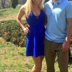 Express Blue dress with cutouts